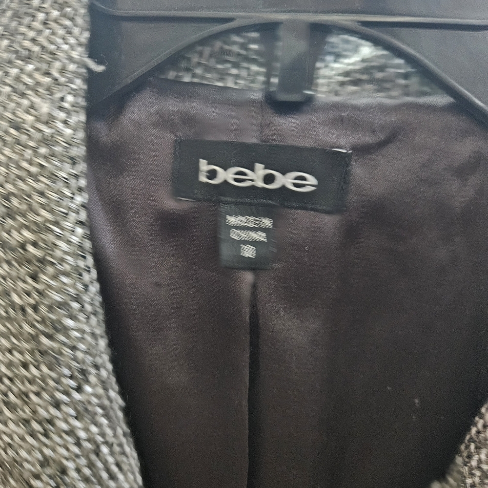 Bebe Women's Gray Tweed Jacket Size 10 - Picture 2 of 11
